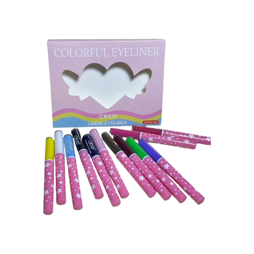 Colourful Liquid eyeliner Box (12 Pcs)