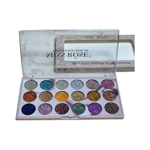 Miss Rose 18 Colour Glitter Eyeshadow v